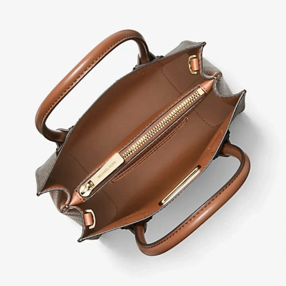 NWT Michael Kors Mercer Medium Logo and Leather Accordian Crossbody Bag - Picture 2 of 8